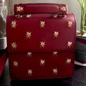 Zara Red & Gold Bug Crossbody